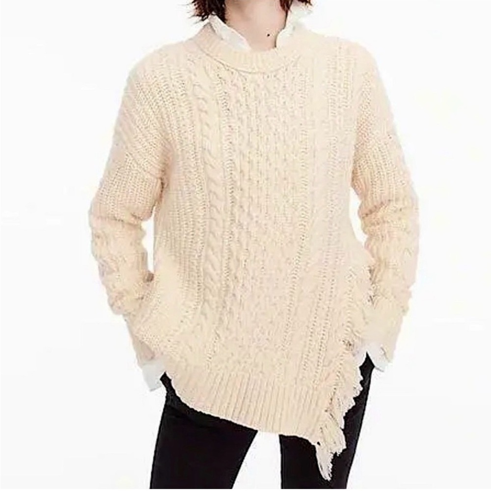 J. Crew Cream Cable Knit Sweater